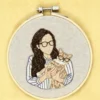 Personalized custom emboridery human portrait gift for birthdays, holidays & anniversaries