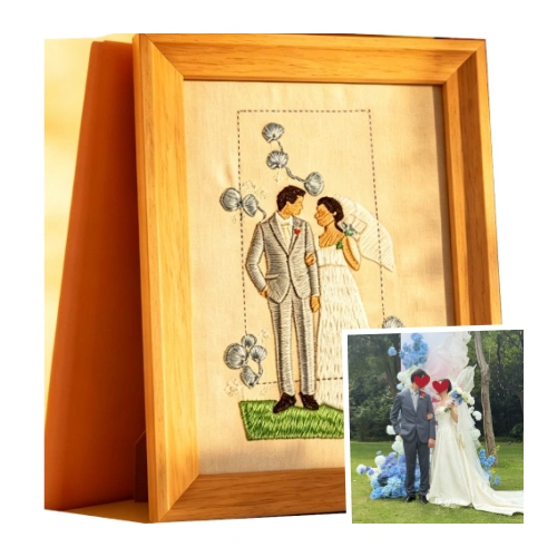 Personalized custom emboridery human portrait gift for birthdays, holidays & anniversaries