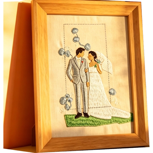 Personalized custom emboridery human portrait gift for birthdays, holidays & anniversaries