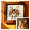 Personalized custom emboridery pet portrait gift for birthdays, holidays & anniversaries